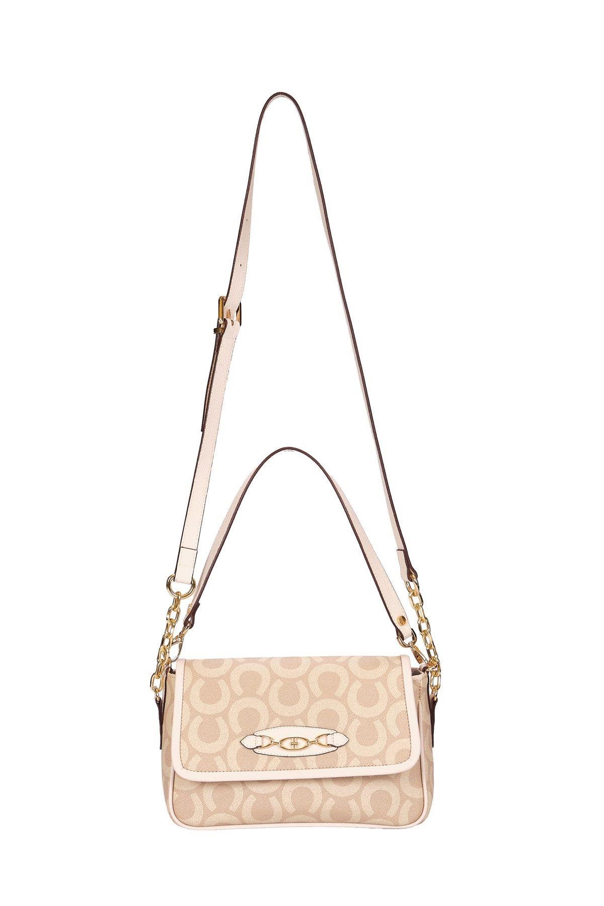 U.S. Polo Assn. Çapraz Askılı Kadın Çanta Bej Us24191