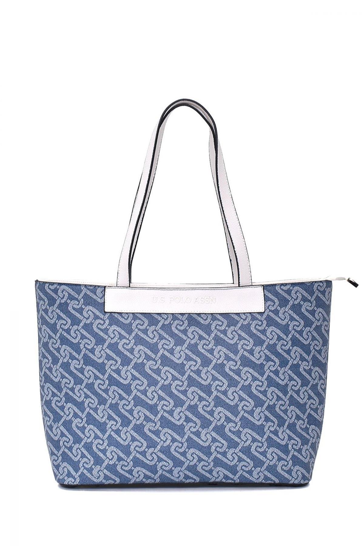 U.S. Polo Assn. Kadın Omuz Çanta Denim-Beyaz Us23106