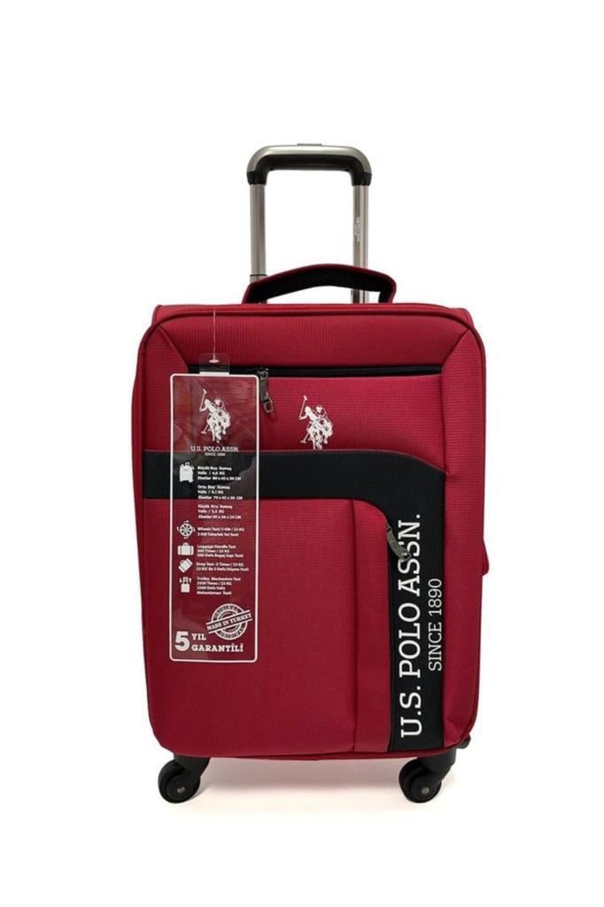 U.S. Polo Assn. Orta Boy Kumaş Valiz Bordo 21282