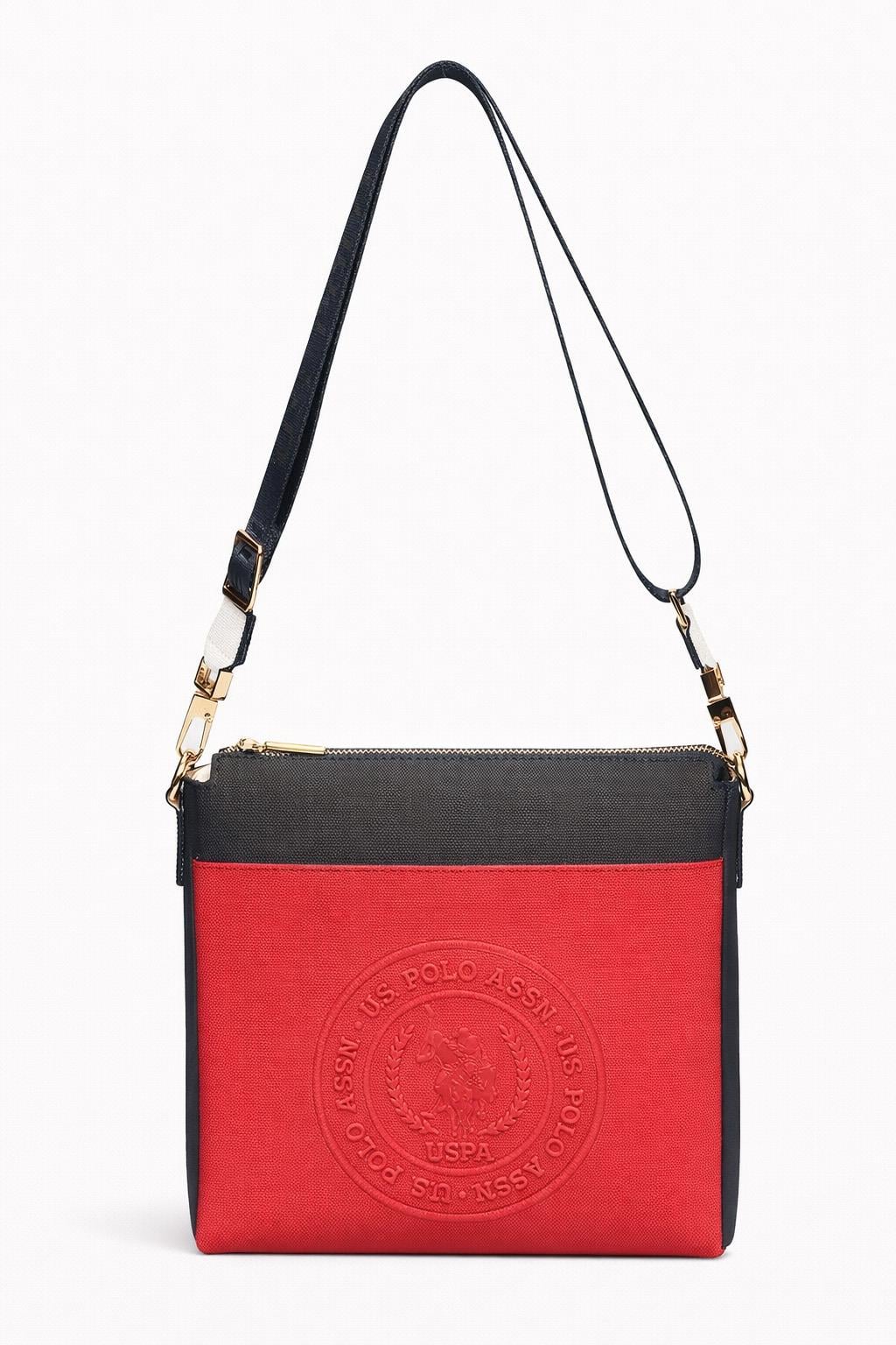 U.S. Polo Assn. Çapraz Askılı Kadın Çanta Lacivert-Kırmızı Us23311