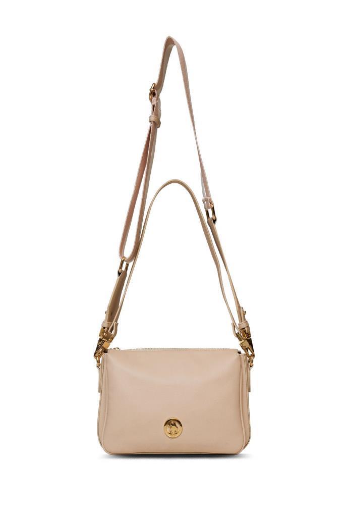 U.S. Polo Assn. Çapraz Askılı Kadın Çanta Bej Us25141