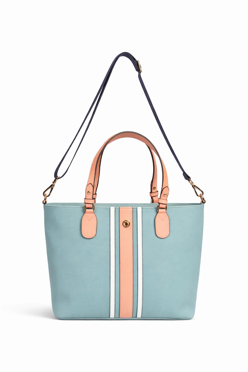 U.S. Polo Assn. Kadın Omuz Çanta Çivit-Somon Us23244