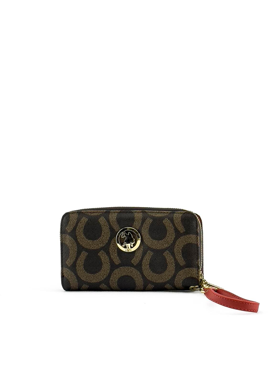 U.S. Polo Assn. Kadın Cüzdanı Kahve-Kırmızı Usc23363