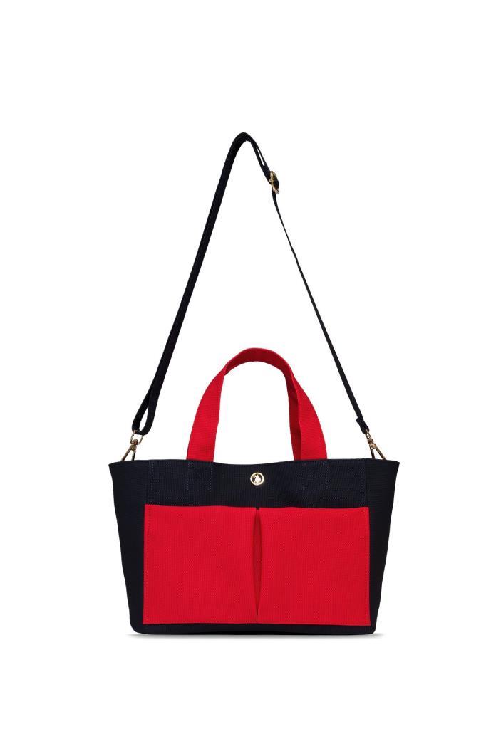 U.S. Polo Assn. Çapraz Askılı Kadın Çanta Lacivert-Beyaz-Kırmızı Us25260