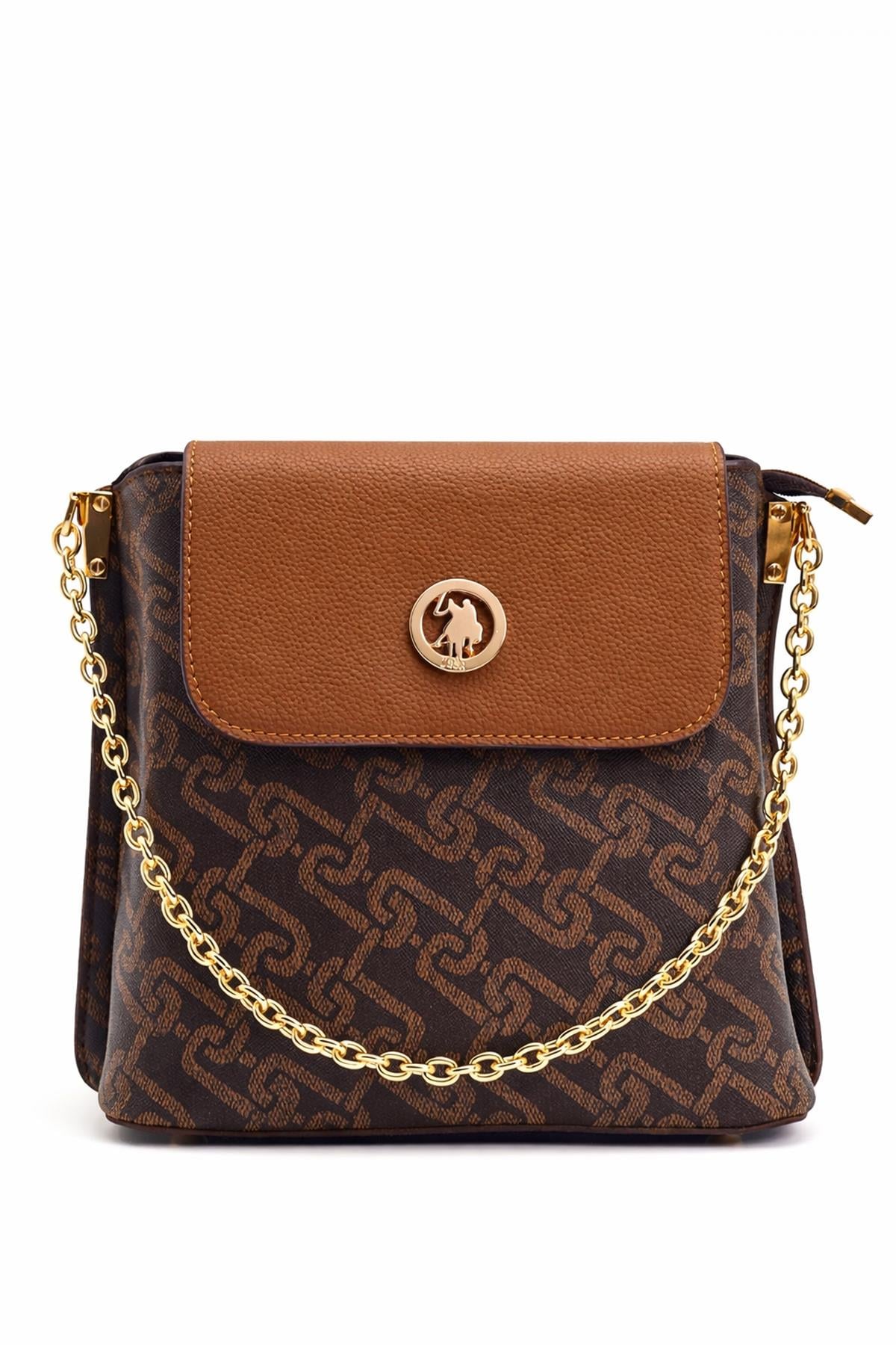 U.S. Polo Assn. Çapraz Askılı Kadın Çanta Kahve-Taba Us23132