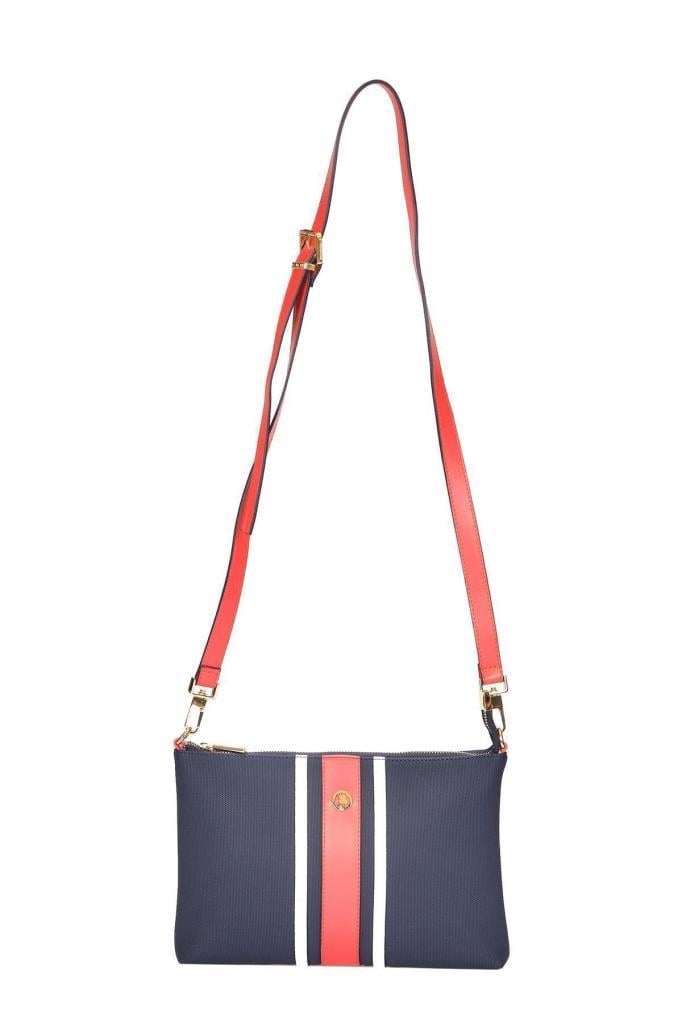 U.S. Polo Assn. Çapraz Askılı Kadın Çanta Lacivert-Beyaz-Kırmızı Us24270