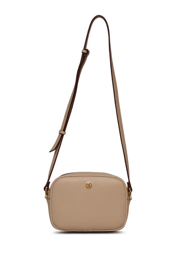 U.S. Polo Assn. Çapraz Askılı Kadın Çanta Bej Us25195