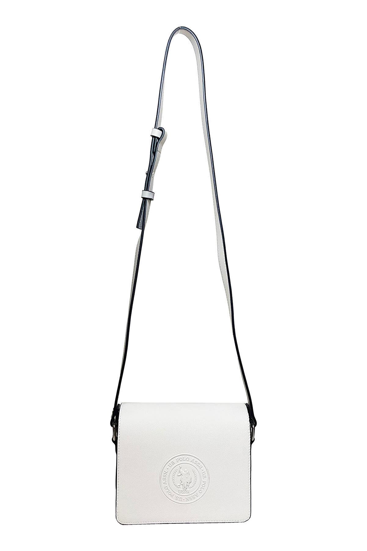 U.S. Polo Assn. Çapraz Askılı Kadın Çanta Beyaz Us24305