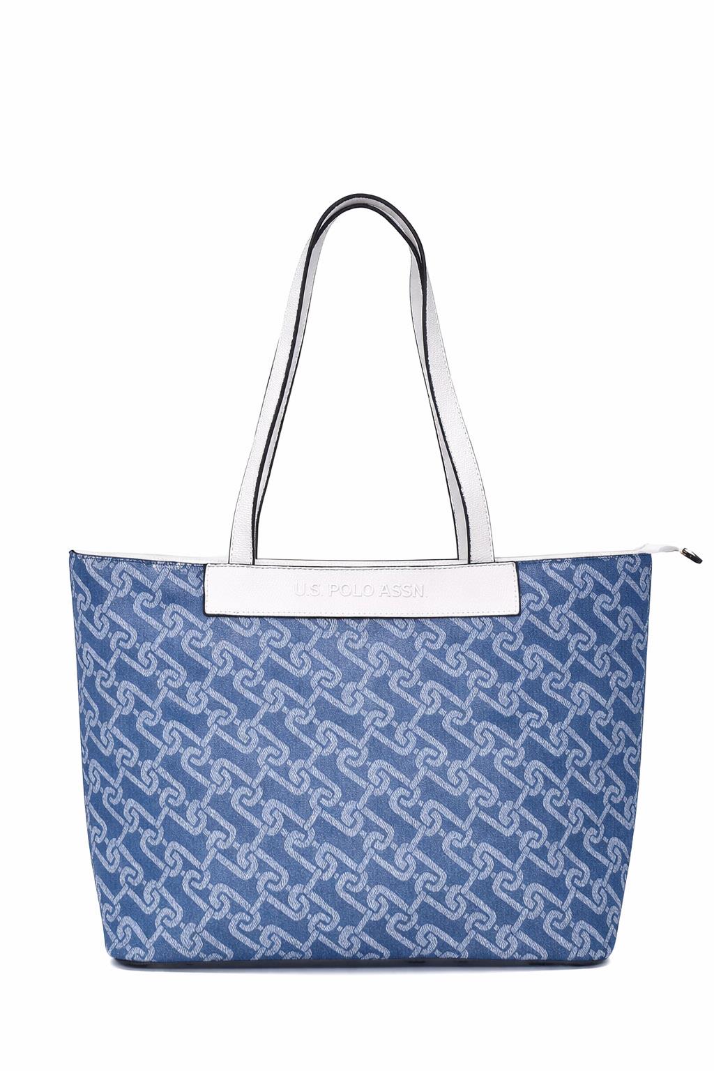 U.S. Polo Assn. Kadın Omuz Çanta Denim-Beyaz Us23106