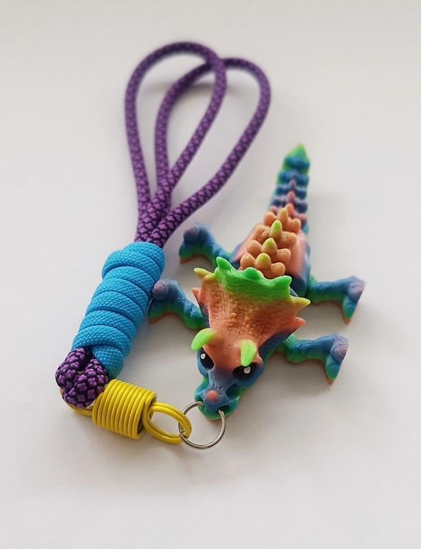 Anahtarlık Çanta Süsü Dragon Dinozor Rainbow Multicolor Oynar Eklem Oyuncak Yılbaşı Doğum Günü Hediye 