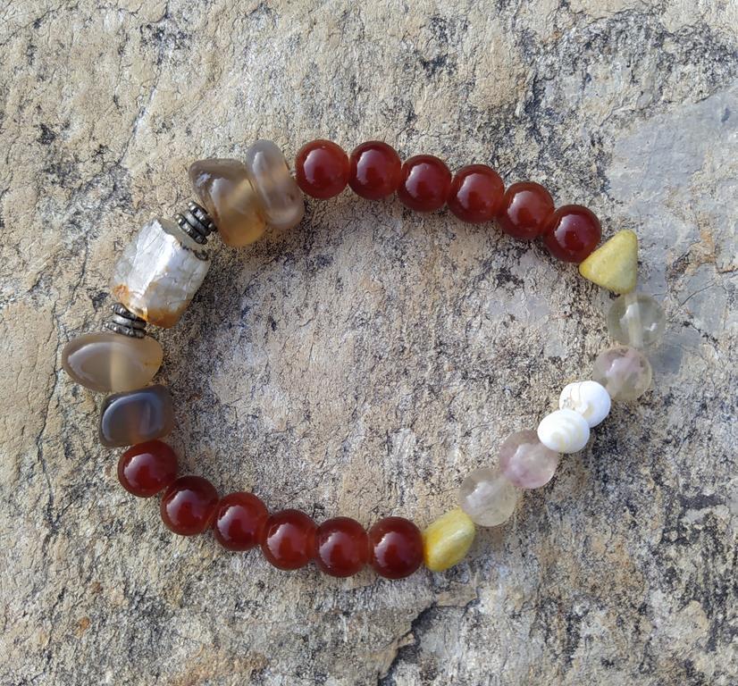 Bileklik Doğal Taş Çakra Elastik Sevgili Çift Bilekliği Unisex Bilezik 13981