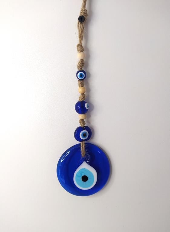 Cam Nazar Kötü Göz Kovucu Hand Made Ağaç Duvar Dekorasyonu Hasır Nazarlık Duvar Ağaç Ev Süsü