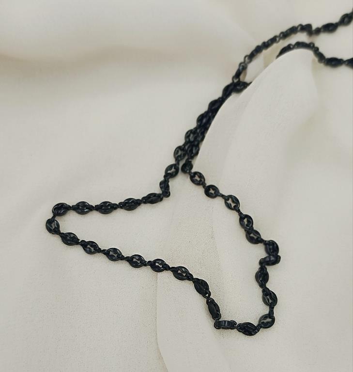 Çelik Siyah Zincir Kolye 316 L Paslanmaz Kolye Unisex Gerdanlık        