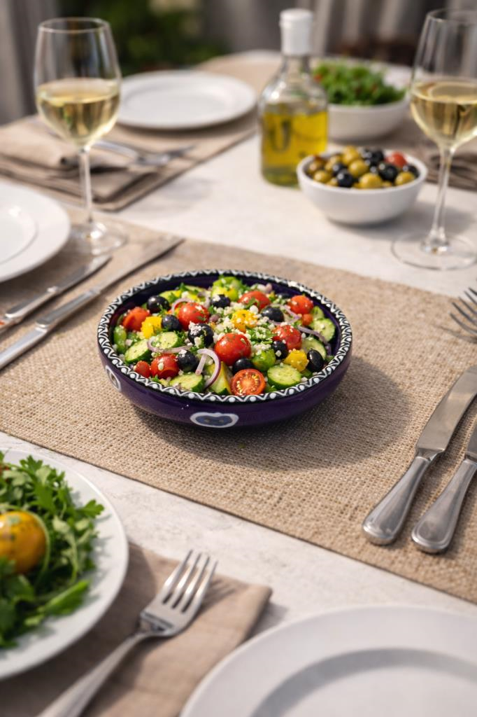 Dekoratif Çini Tabak 16 cm – Nazar Boncuklu Seramik Sunum Tabağı | Meyve, Kuruyemiş, Salata ve Mumluk Dekor Tabağı
