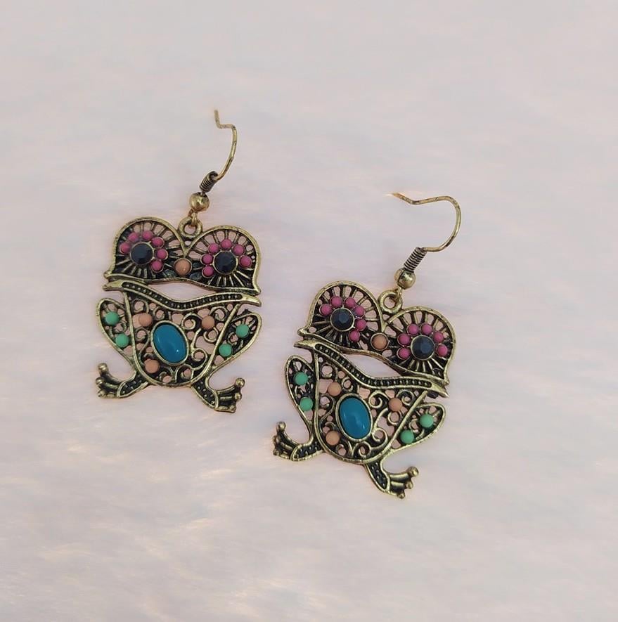 Hdmarketim Vintage Hürrem Sultan Otantik Sallantılı Kurbaga Küpe