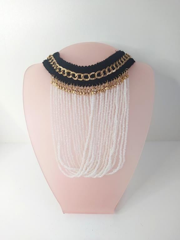 Kolye Gerdanlık Kadın Choker Bohem Kolyeler El Yapımı Uzun Püskül Boncuklar Bayan Kolye Takı Tasma  