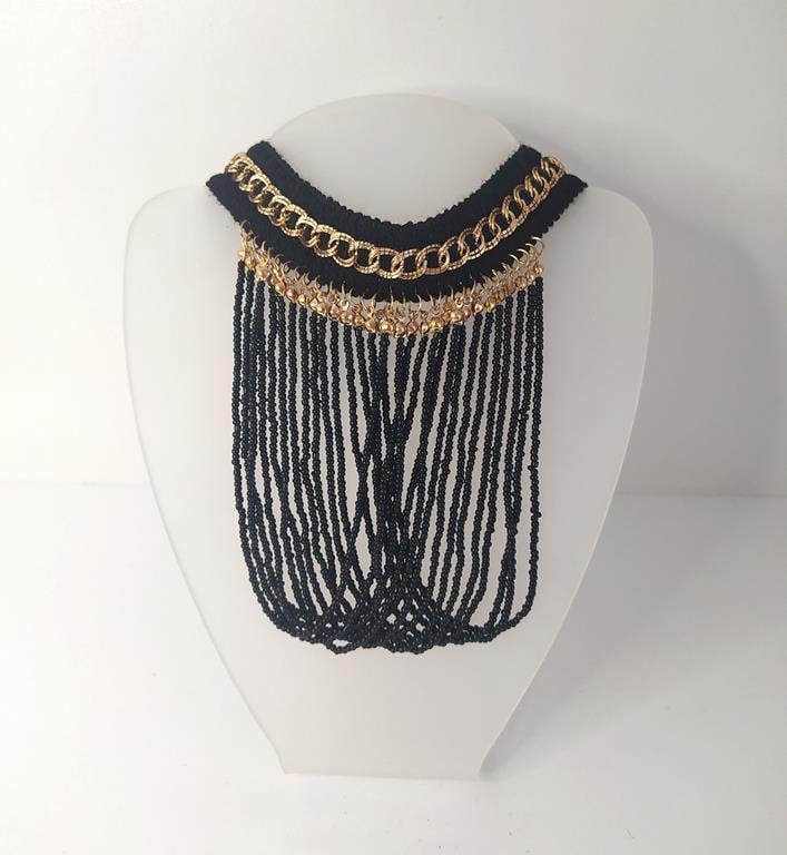 Kolye Gerdanlık Kadın Choker Bohem Kolyeler El Yapımı Uzun Püskül Boncuklar Bayan Kolye Takı Tasma  