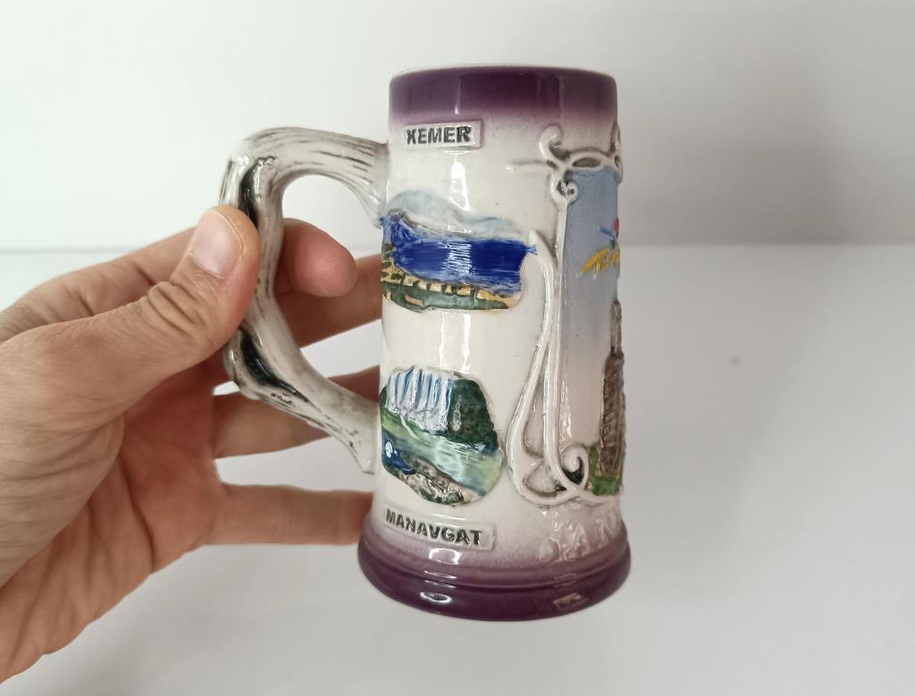 Kupa Bardak seramik bira viski bardağı kupa su meşrubat  bardağı kulplu