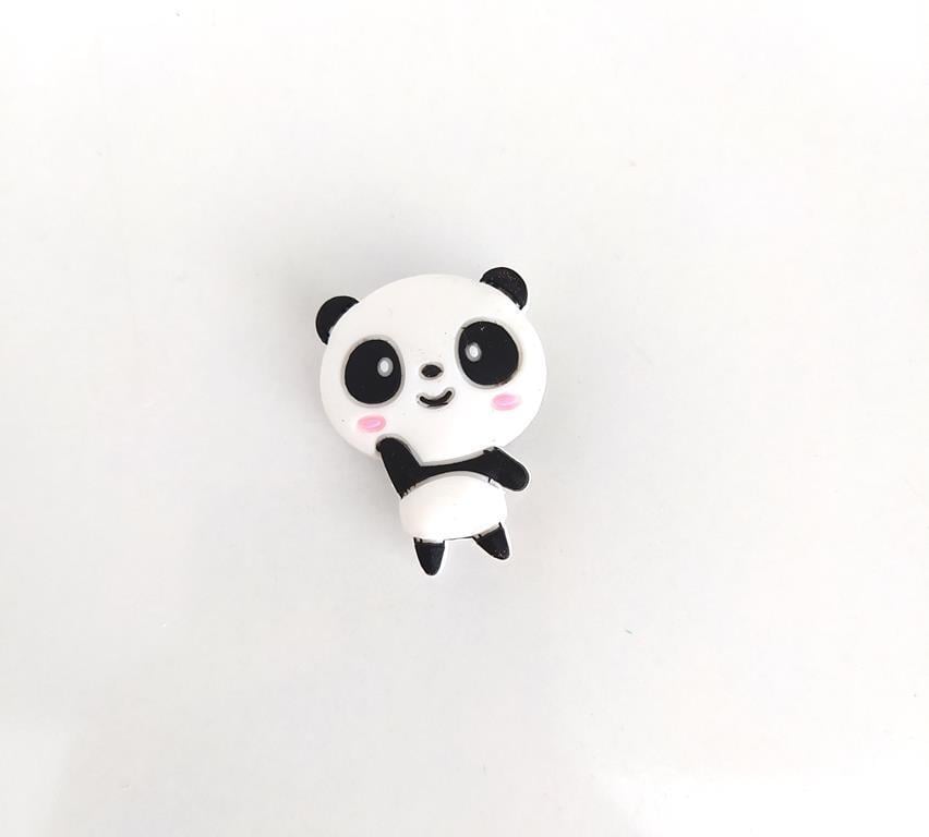 Panda Terlik Ayakkabı Süsü Silikon Kız Erkek Aksesuar 1 Adet Hediye  