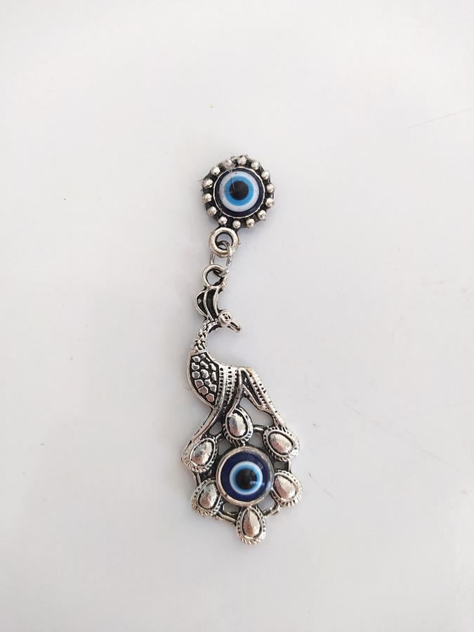 Tavus Kuşu Nazar Boncuklu Mıknatıslı Metal Magnet Buzdolabı Süsü