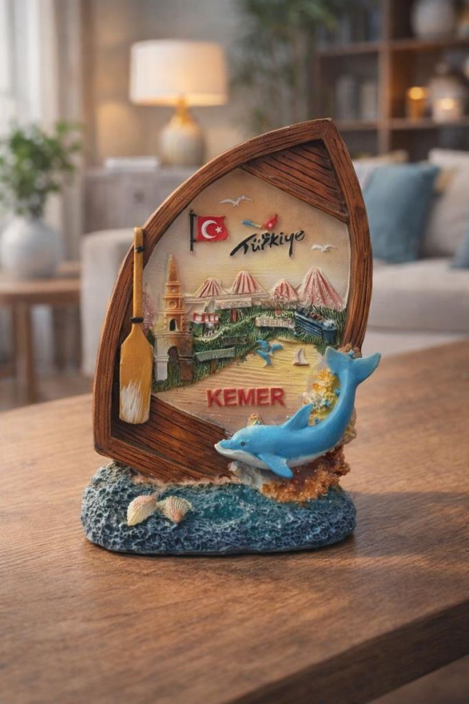 Türkiye Temalı Masa Üstü Dekor Biblo | Ofis Masası Süsü & Ev Dekorasyonu | 11×9 cm