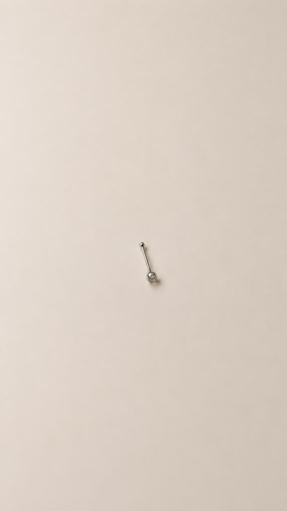 925 Ayar Gümüş Unisex Burun Piercing Hızma Zirkon Taşlı Minimal Nose Stud Günlük Kullanım