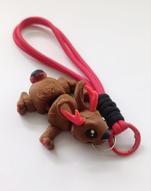Anahtarlık Çanta Süsü Jackalope Antilop Boynuzlu Tavşan Oynar Eklem Oyuncak Yılbaşı Doğum Günü Hediye 