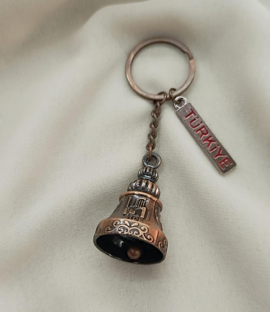 Anahtarlık Metal Zil Çan Tasarım Çanta Araba Cüzdan Süsü    