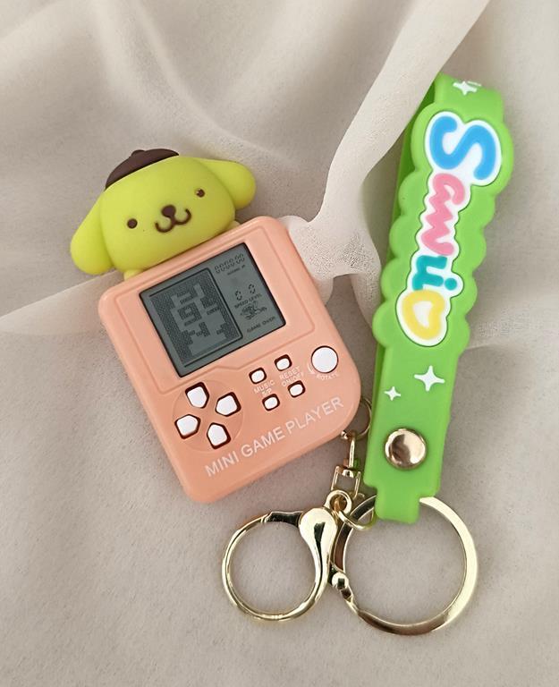 Anahtarlık Sanrio Pompompurin Mini Game Tetris Oyun Konsol Anahtarlık