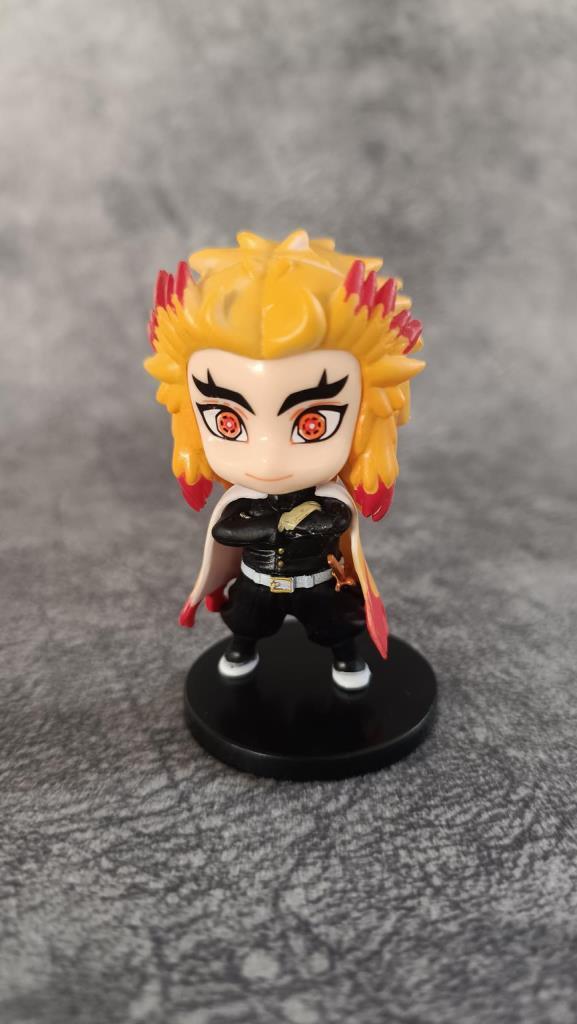 Anime Figür Demon Slayer Kyojuro Rengoku 7 cm Karakter Figür Oyuncak Biblo 