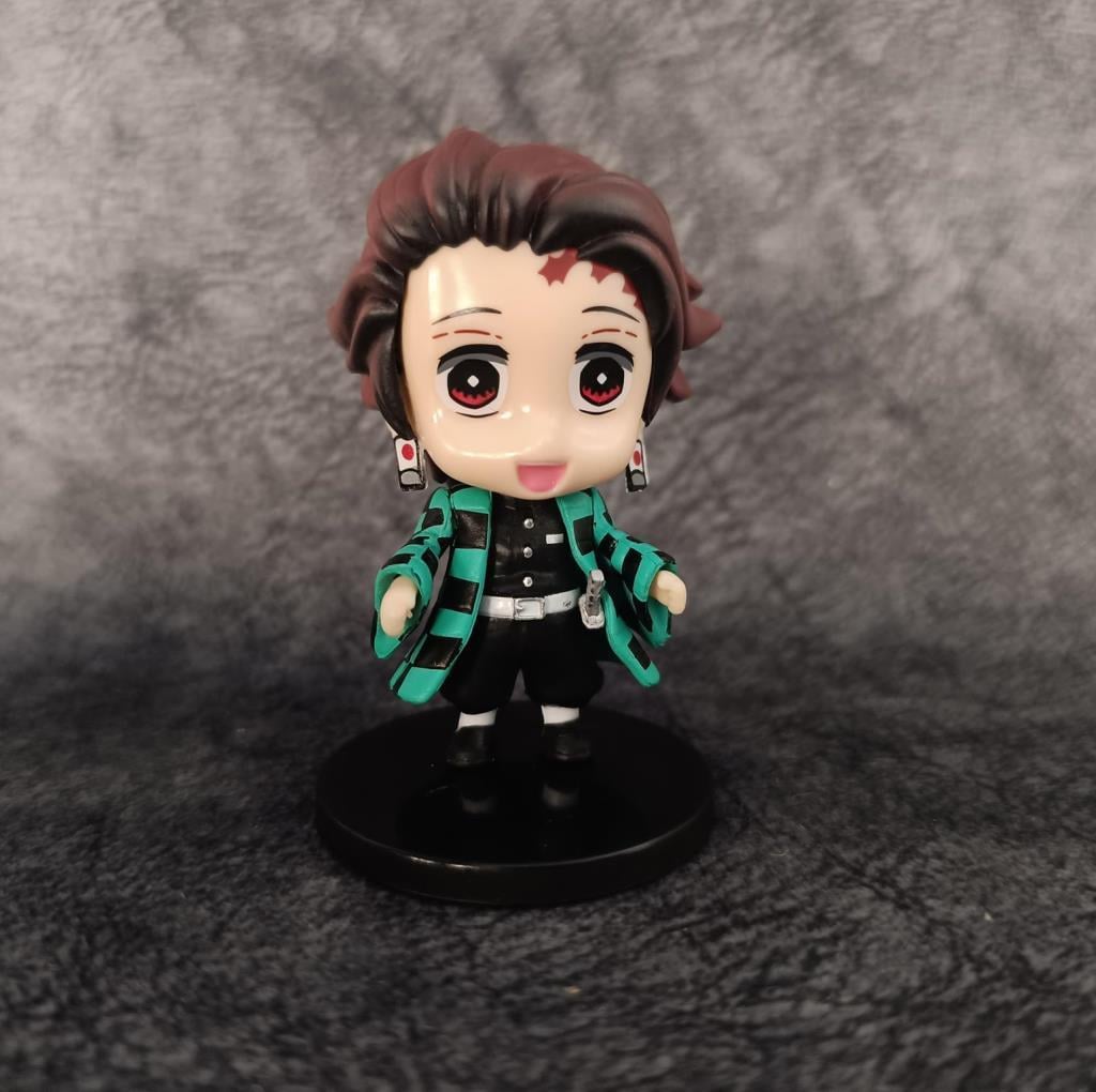 Anime Figür Demon Slayer Tanjiro Kamado 7 cm Karakter Figür Oyuncak Biblo 