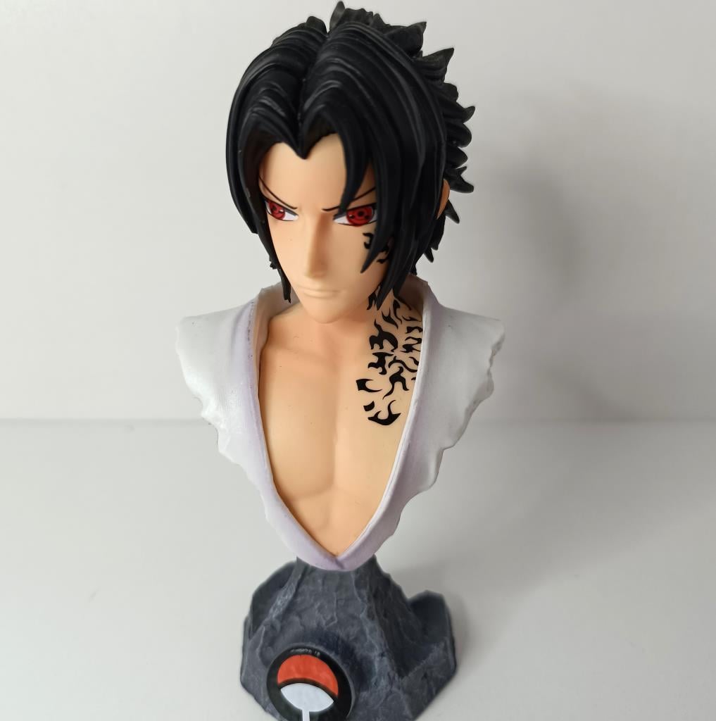 Anime Naruto Sasuke Uchiha Büst Eylem Karakter Figür Oyuncak Biblo 14 cm