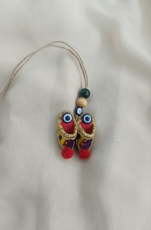 Araba Dikiz Ayna Duvar Kapı Süsü Çarık Otantik Ağaç Balkon Teras Nazar Boncuklu Düğün Nişan Kına Özel Gün Kötü Göz Nazar Boncuklu  