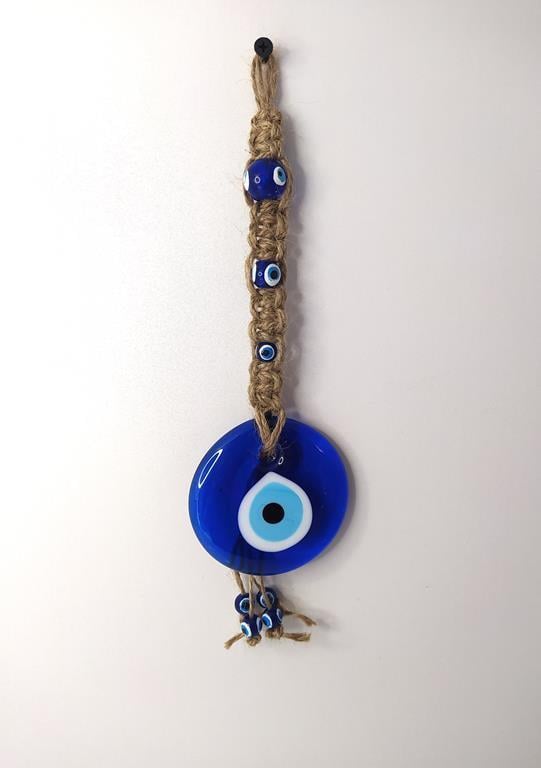 Cam Nazar Kötü Göz Kovucu Hand Made Ağaç Duvar Dekorasyonu Hasır Nazarlık Duvar Ağaç Ev Süsü