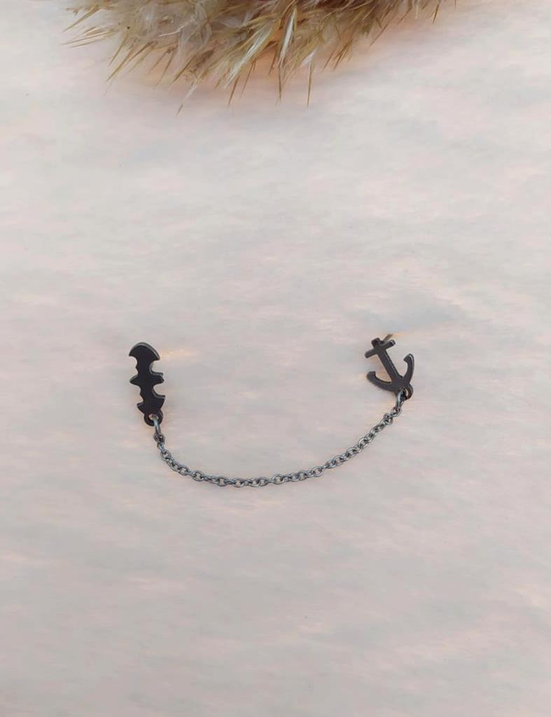 Çelik Klips Sallantılı Bayan Zincirli Haç Küpe Stainless steel kararmaz  Küpe