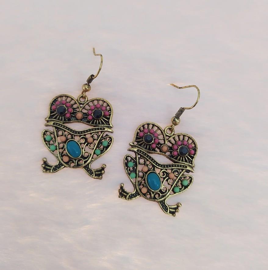 Hdmarketim Vintage Hürrem Sultan Otantik Sallantılı Kurbaga Küpe