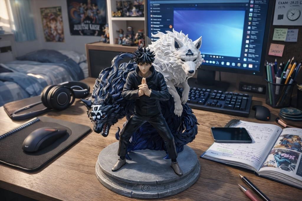 Jujutsu Kaisen Anime Figür 20 cm – Kurt Temalı Koleksiyonluk Dekoratif Heykel