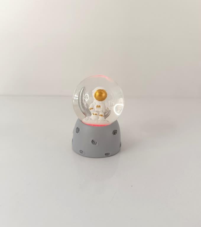 Kar Küresi Astronot Işıklı Kar Küresi Ev Ofis Dekor Biblo Obje      