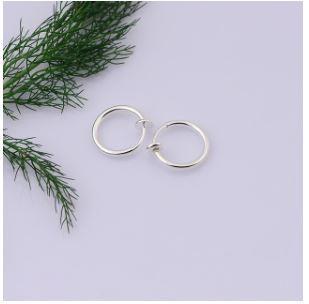 Küpe Kulak Dudak Burun Çelik Piercing Gri Kadın Erkek İthal 316 L Paslanmaz 