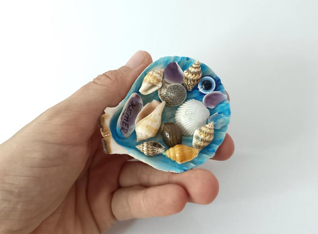 Magnet Deniz Kabuklu Buzdolabı Süsü Nazar Boncuklu Deniz Plaj Magnet 