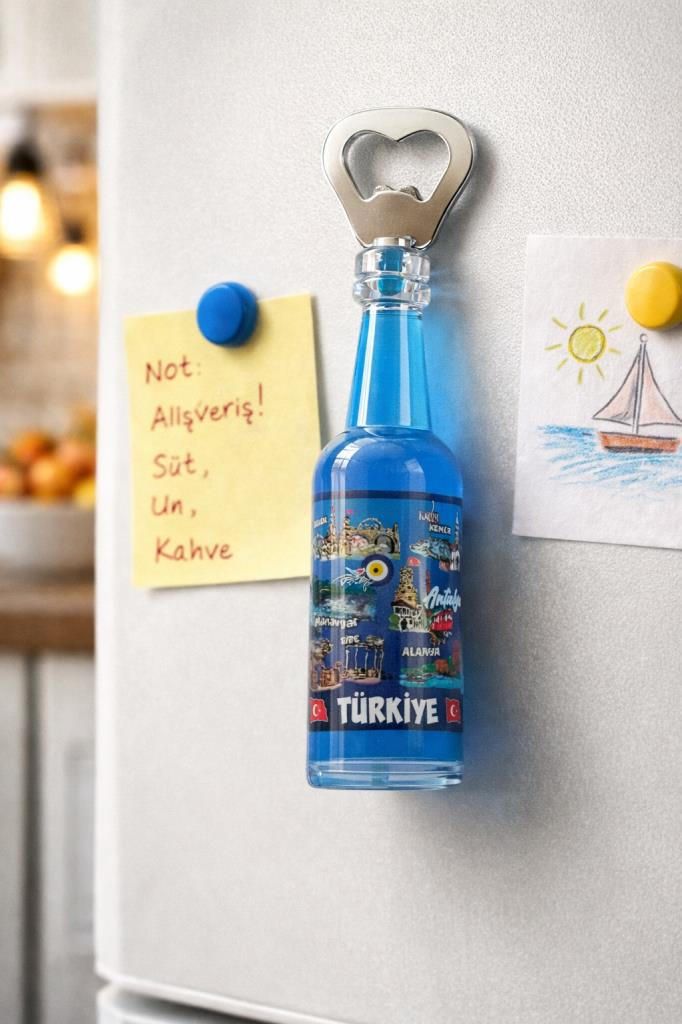 Magnetli Şişe Açacağı Türkiye Temalı Buzdolabı Süsü Açacak Hediyelik Turistik Dekoratif