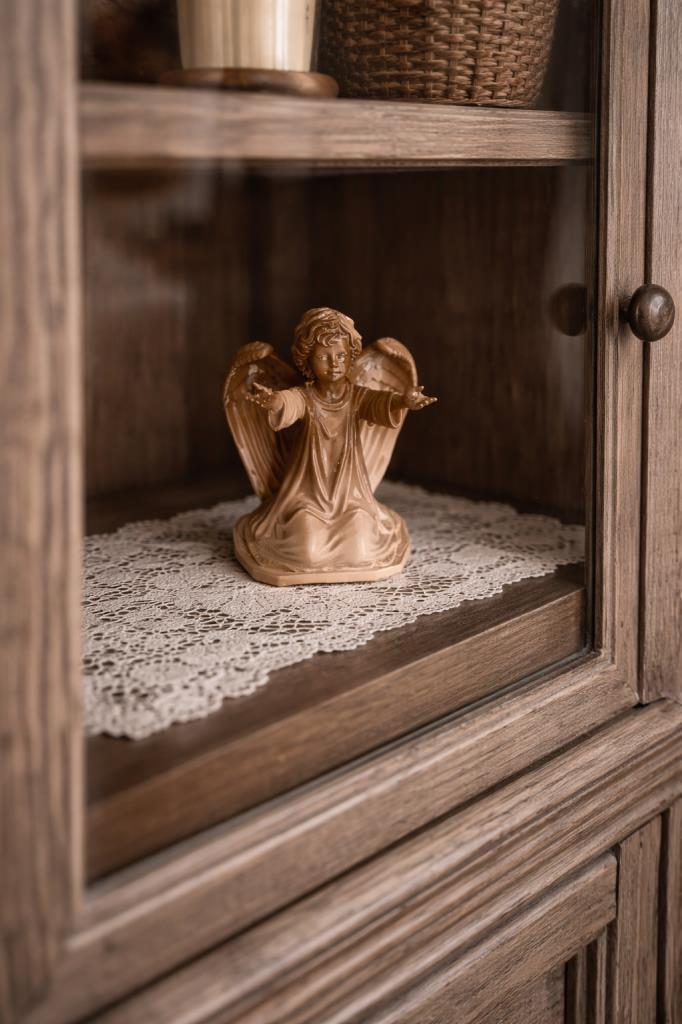 Melek Figürlü Dekoratif Biblo 10,5 cm – Mini Şık Ev & Vitrin Süsü | Anlamlı Hediye