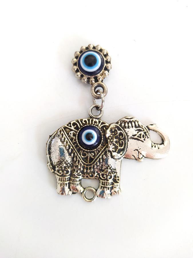 Nazar Boncuklu Fil Mıknatıslı Metal Magnet Buzdolabı Süsü