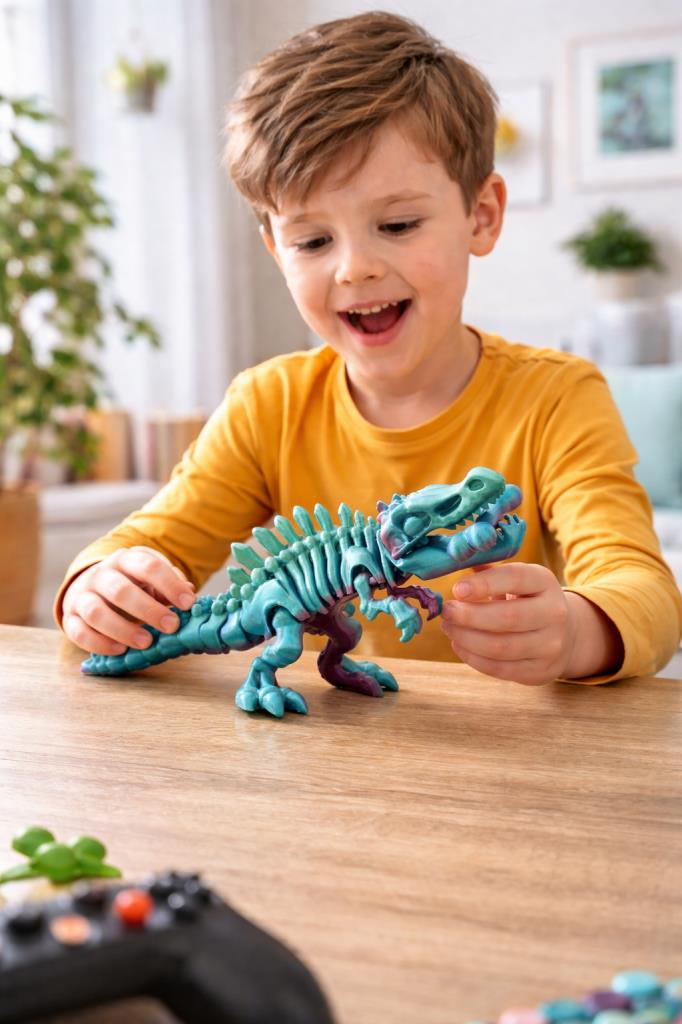 Oynar Eklemli Dinozor Oyuncak & Biblo – 26 cm Hareketli Figür – Masaüstü Dekor 