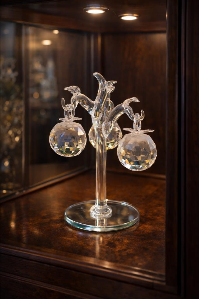 Şeffaf Kristal Biblo – Masaüstü ve Vitrin İçin Şık Dekoratif Kristal Obje (15 cm)