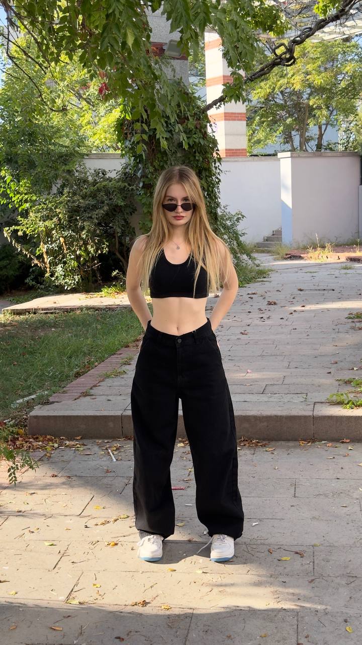 Sizden Gelen Siyah OD Skater Jean