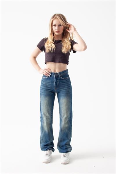 90s Vintage Viscon Kumaş Straight Jean