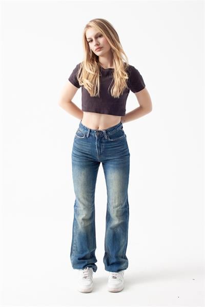 90s Vintage Viscon Kumaş Straight Jean