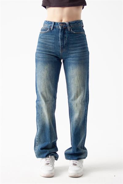 90s Vintage Viscon Kumaş Straight Jean