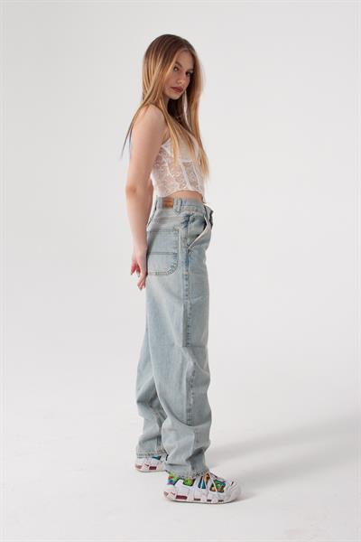 Açık Mavi Tint Skater Jean